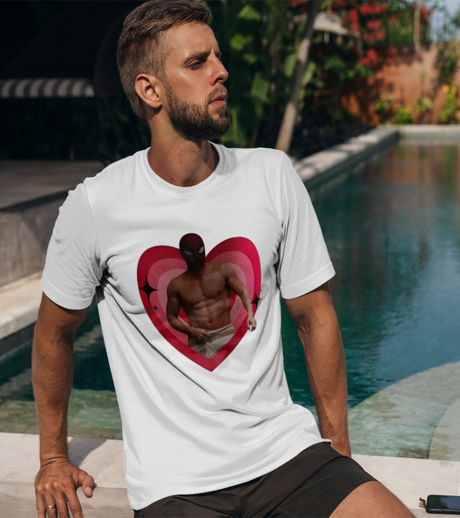 Heart Masked Bodybuilder Spidey T-Shirt