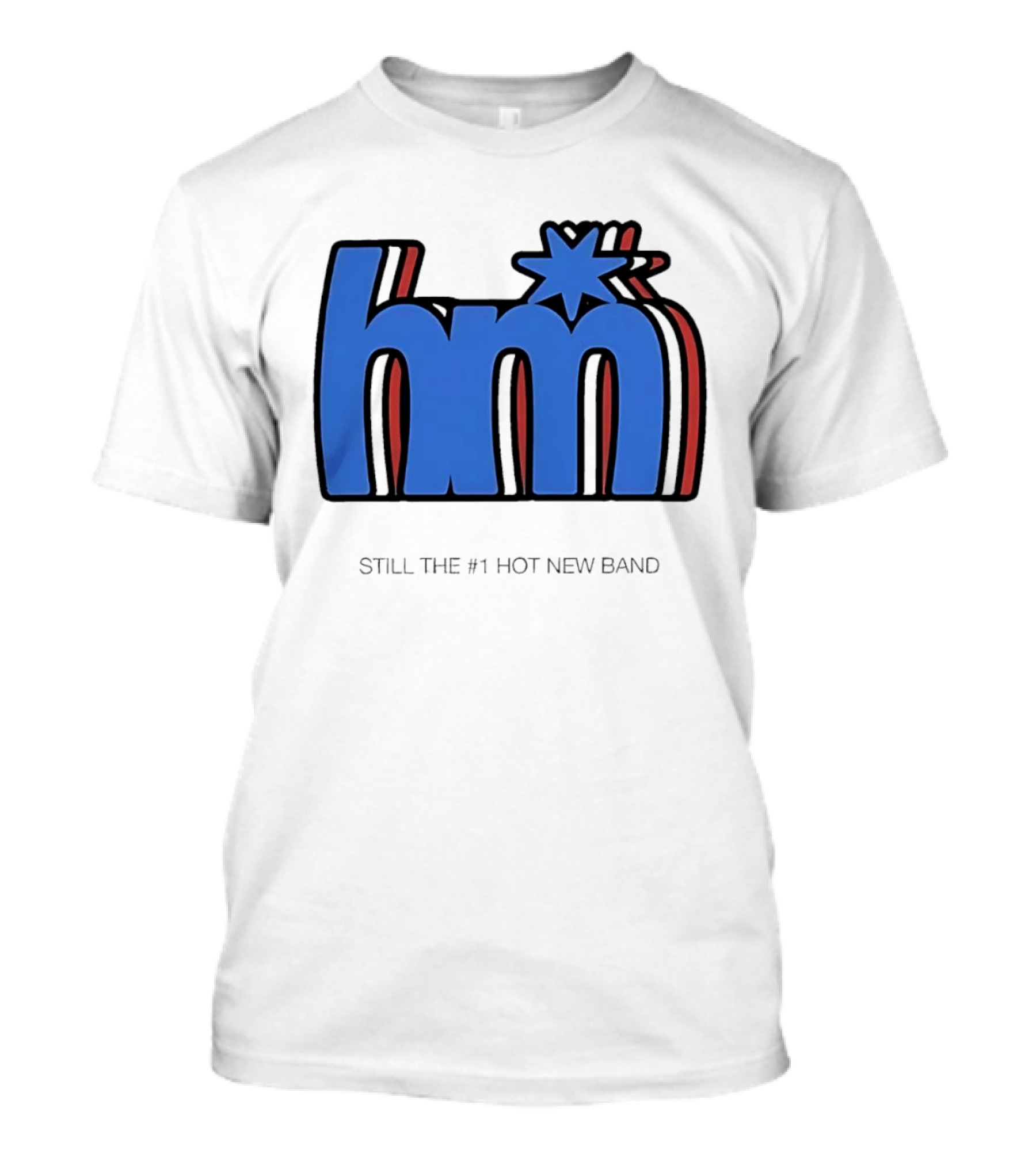 HM Still The Number 1 Hot New Band Blue Star 3D Layered Shadow T-Shirt