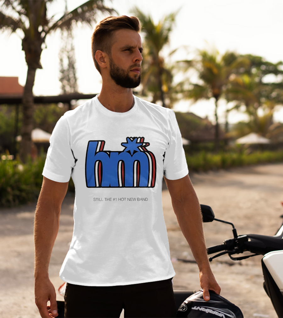 HM Still The Number 1 Hot New Band Blue Star 3D Layered Shadow T-Shirt