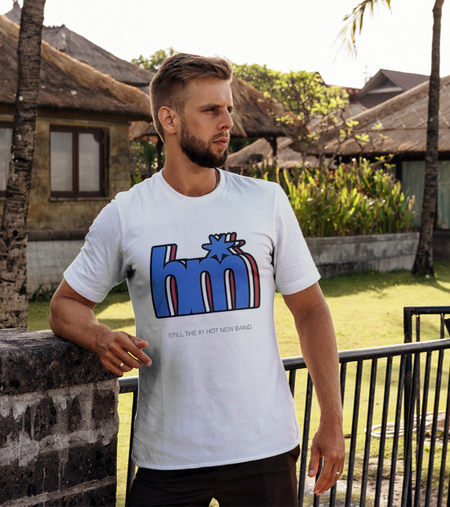 HM Still The Number 1 Hot New Band Blue Star 3D Layered Shadow T-Shirt