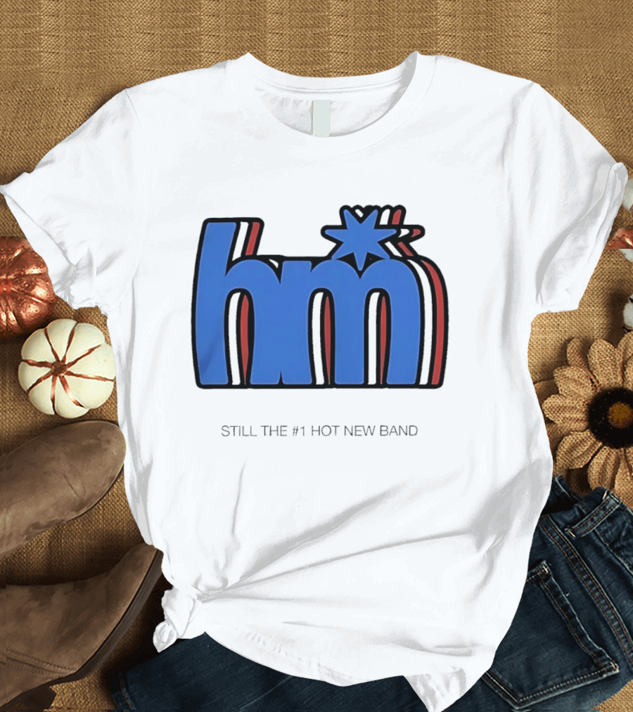 HM Still The Number 1 Hot New Band Blue Star 3D Layered Shadow T-Shirt