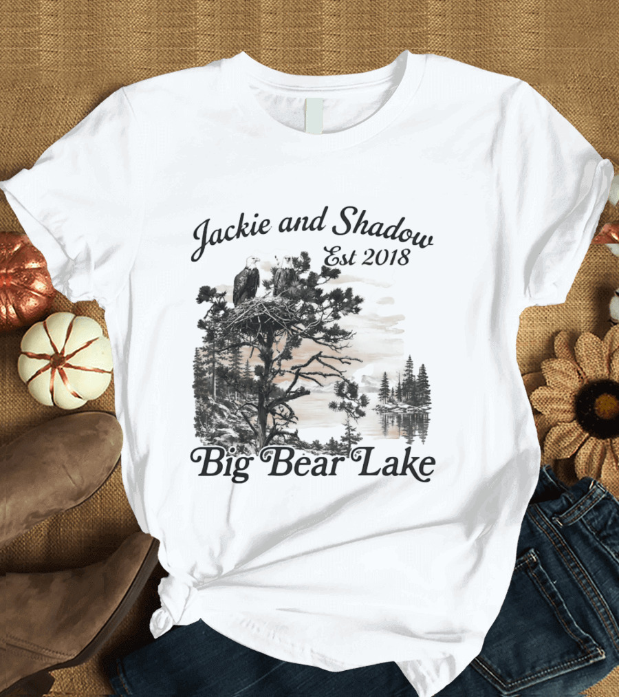 Jackie And Shadow Bald Eagle Nesting Pair Established 2018 Big Bear Lake T-Shirt