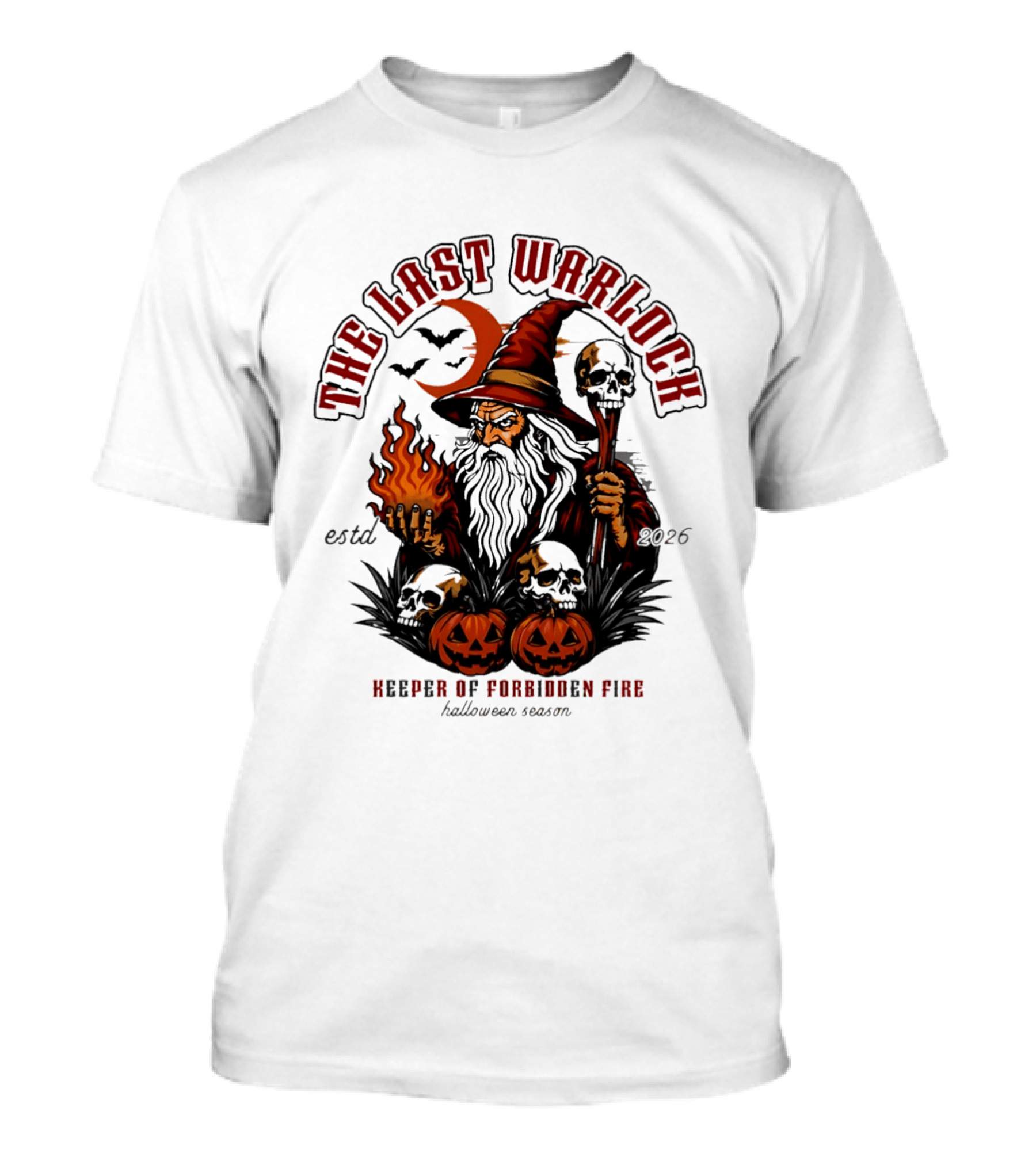The Last Warlock Keeper Of Forbidden Fire Halloween 2026 T-Shirt