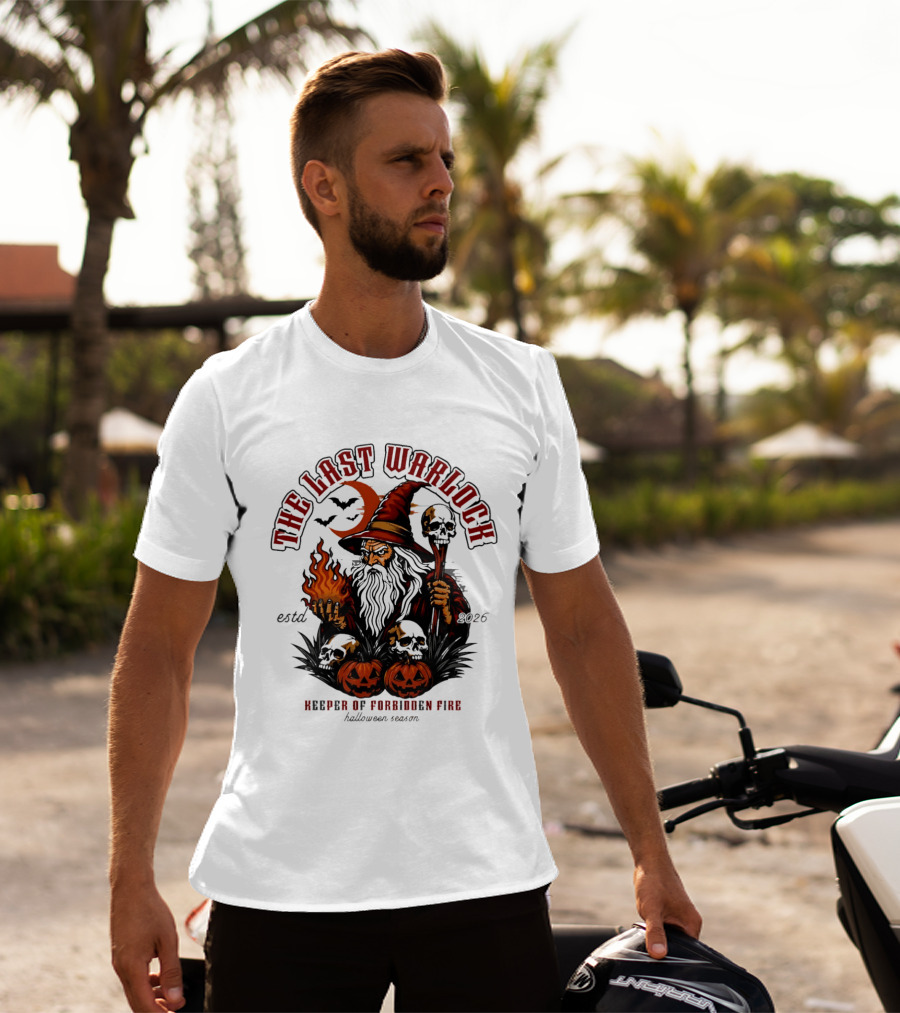 The Last Warlock Keeper Of Forbidden Fire Halloween 2026 T-Shirt