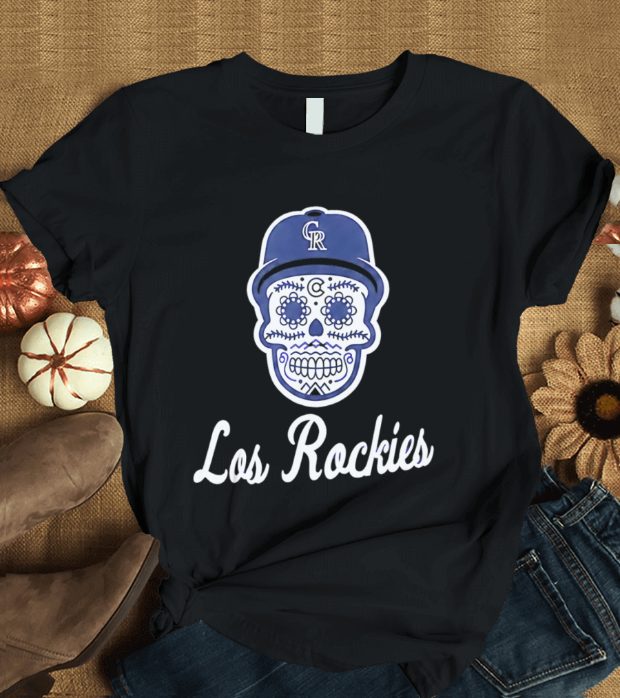 2026 Colorado Los Rockies CR Skull Cap T-Shirt