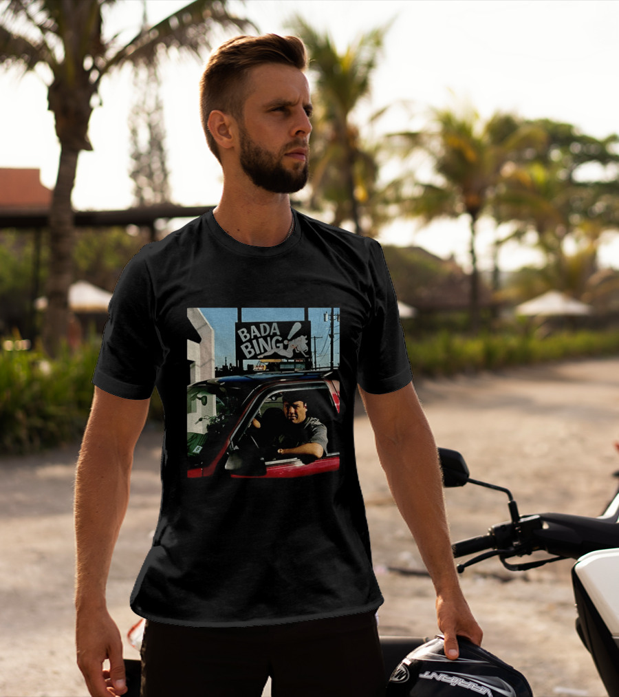 Bada Bing Tony Soprano Vintage Car Scene Sopranos Iconic TV Series T-Shirt