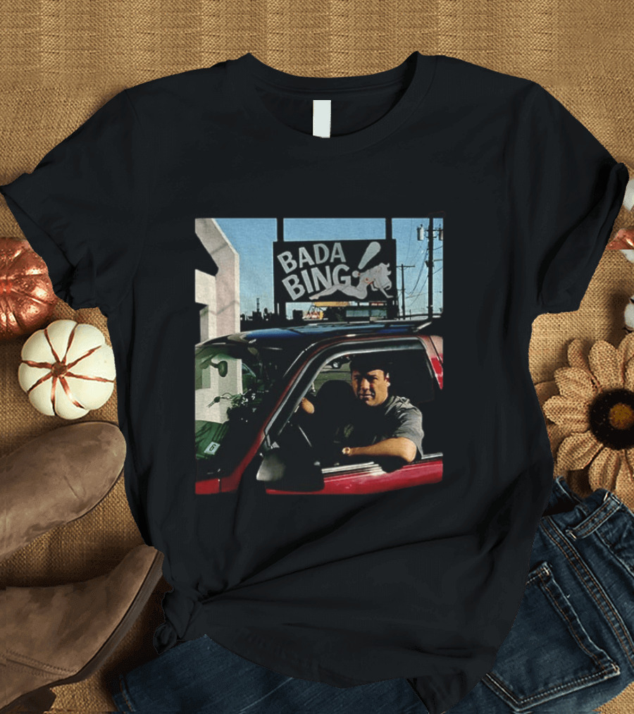 Bada Bing Tony Soprano Vintage Car Scene Sopranos Iconic TV Series T-Shirt