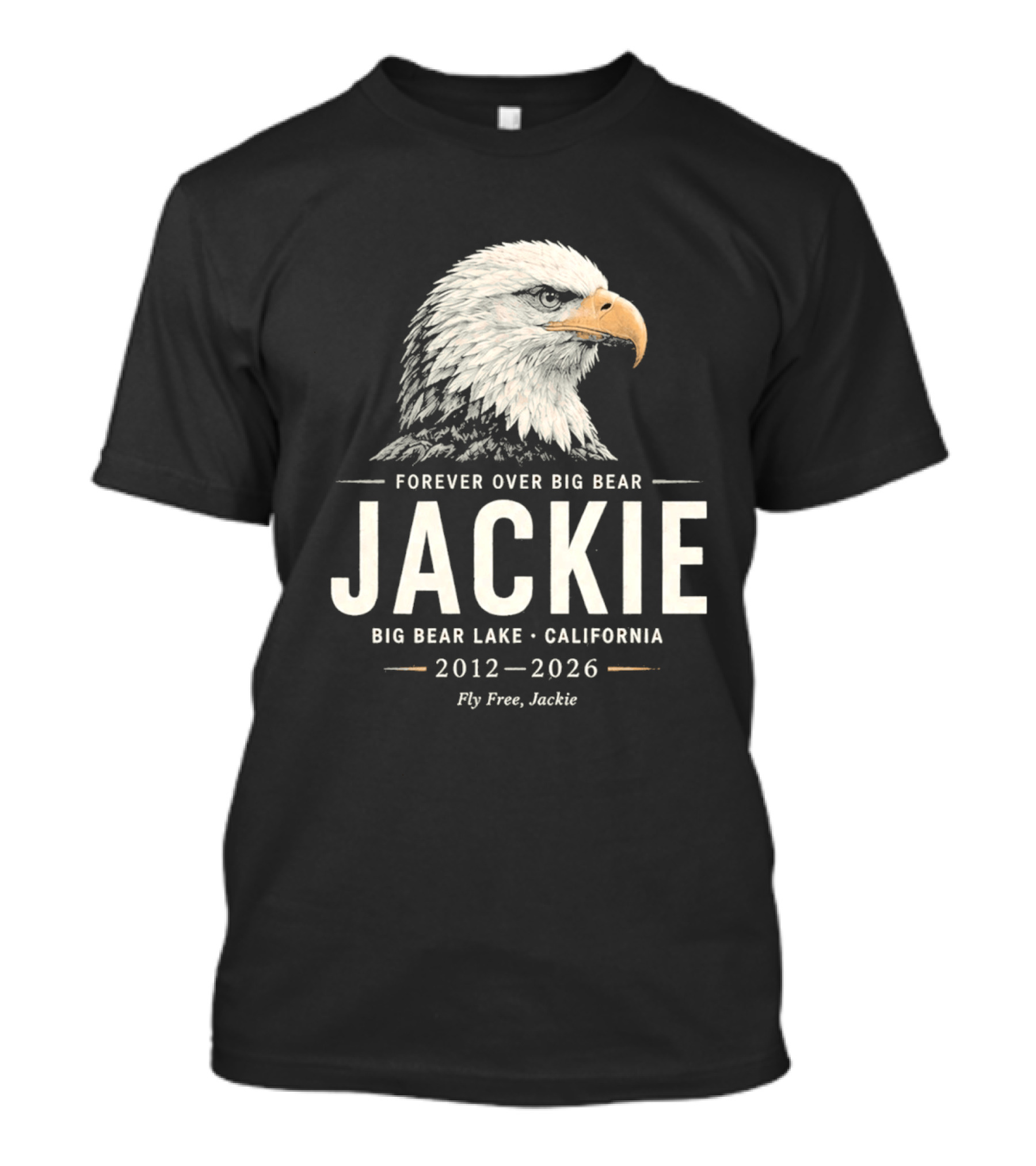 Forever Over Big Bear Jackie Eagle Big Bear Lake California 2012 2026 Fly Free Jackie T-Shirt