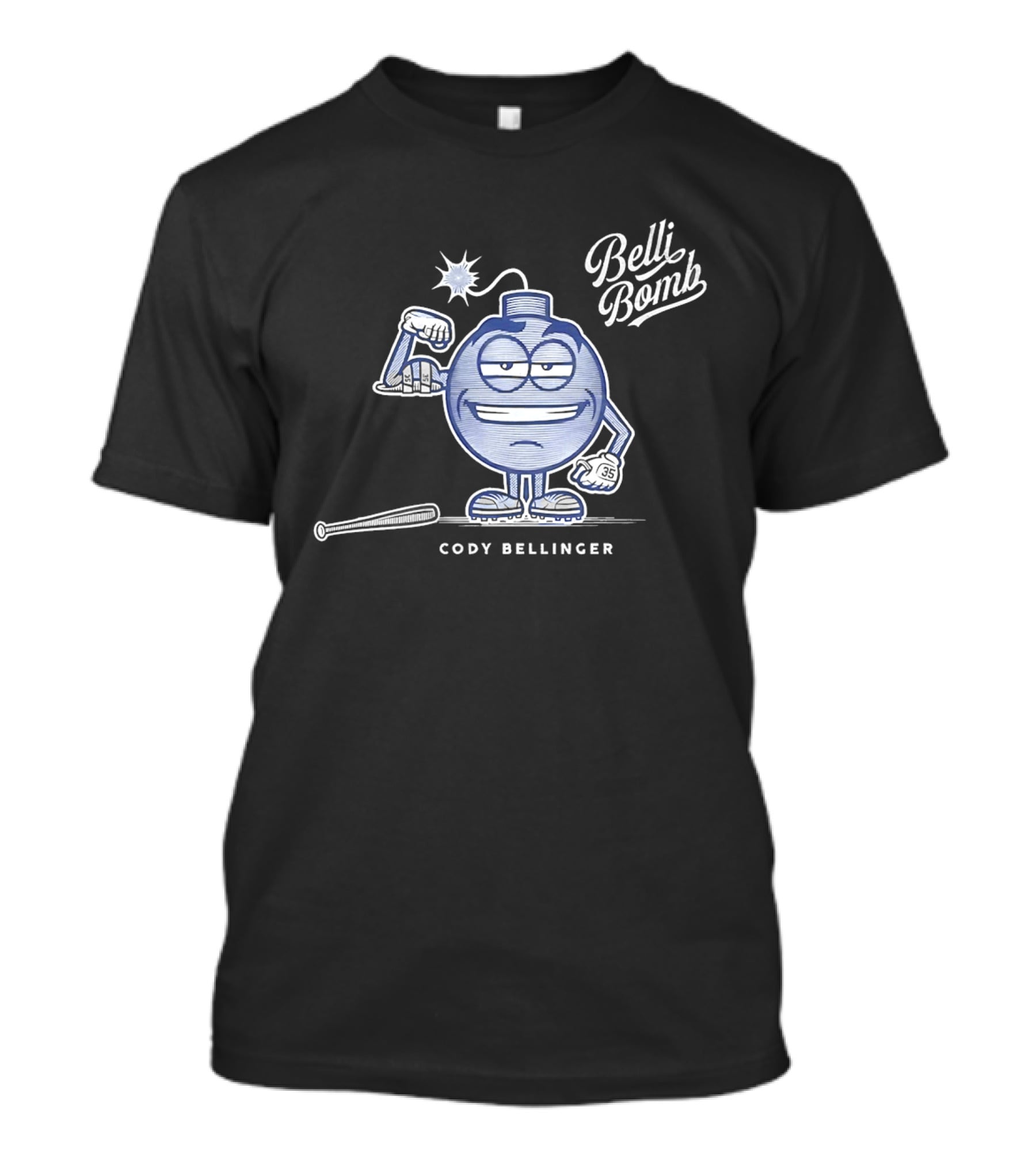 Belli Bomb Cody Bellinger Baseball Cartoon T-Shirt