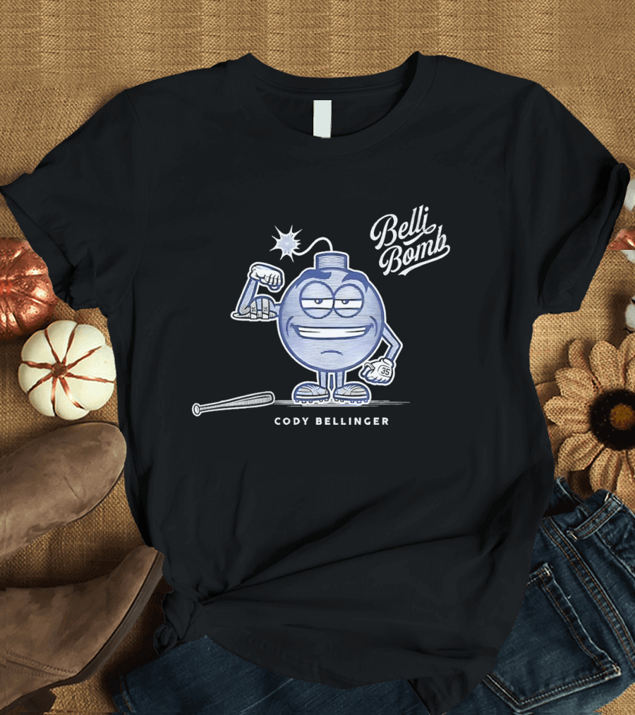Belli Bomb Cody Bellinger Baseball Cartoon T-Shirt