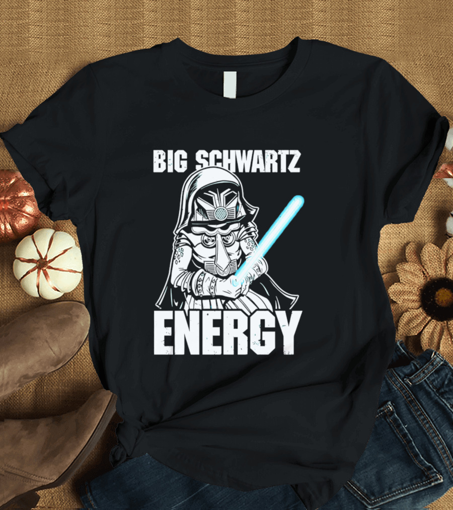 Big Schwartz Energy Dark Helmet Glowing Blue Sword T-Shirt