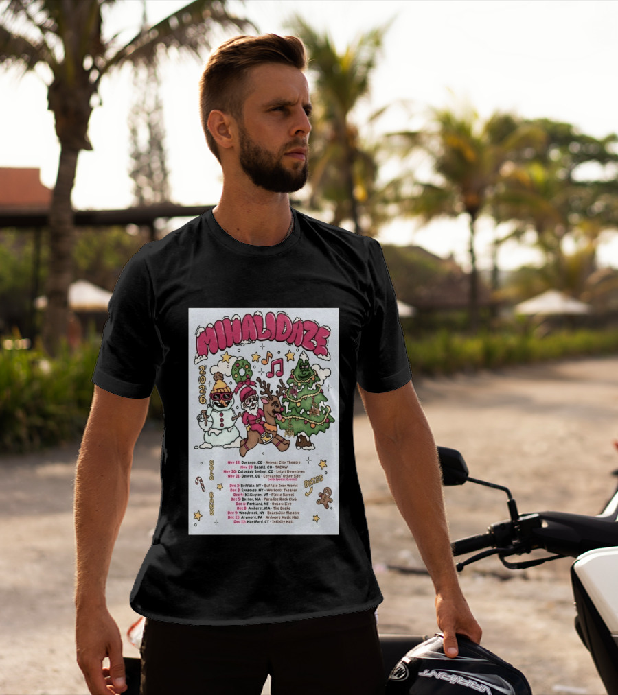 MIHALIDAZE 2026 Tour Solo Band Dates T-Shirt