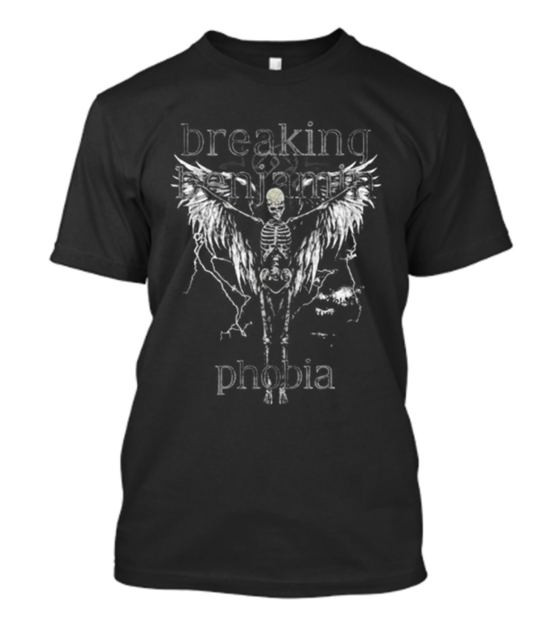 Breaking Benjamin Phobia Skeleton Angel Wings T-Shirt