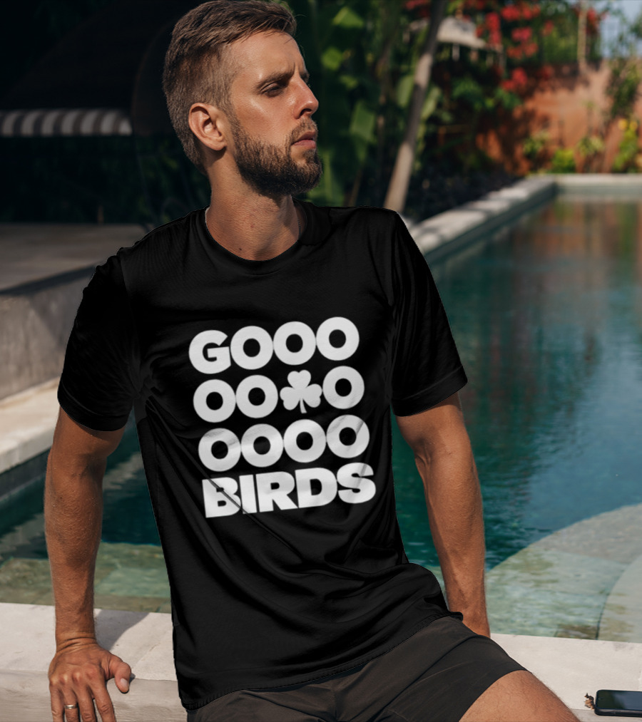 Philadelphia Eagles GOOO BIRDS Shamrock Fan Football T-Shirt