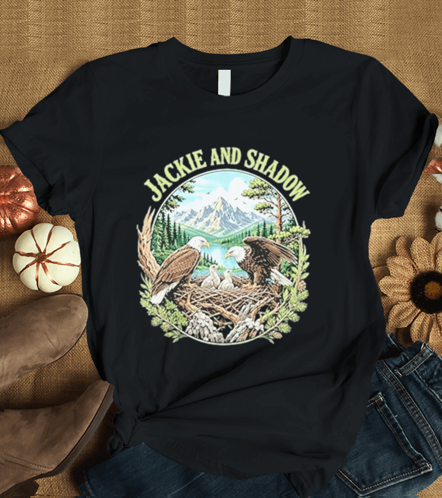 Jackie And Shadow Bald Eagle Family Mountain Nest Nature Lovers T-Shirt