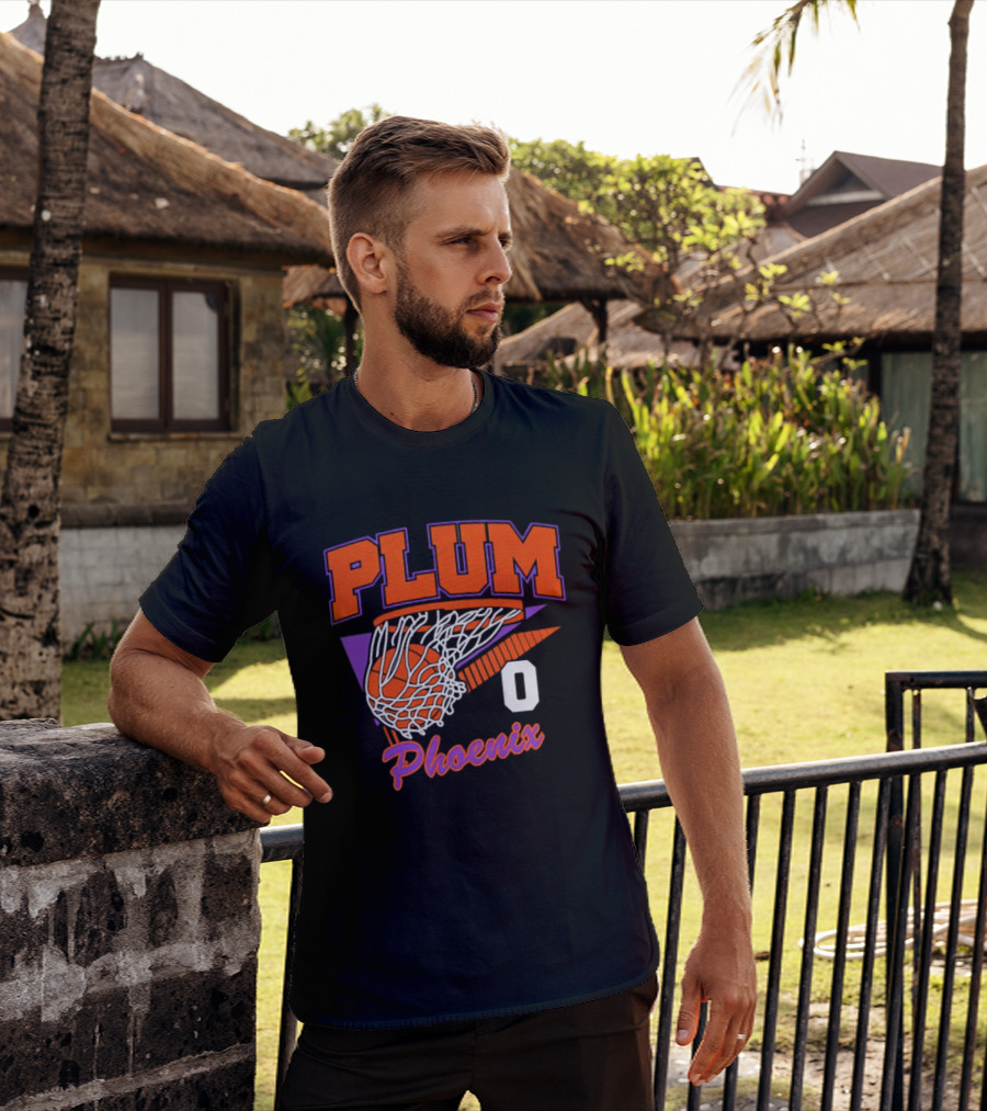 Phoenix Suns Plum Basketball Hoop Net Number 0 T-Shirt