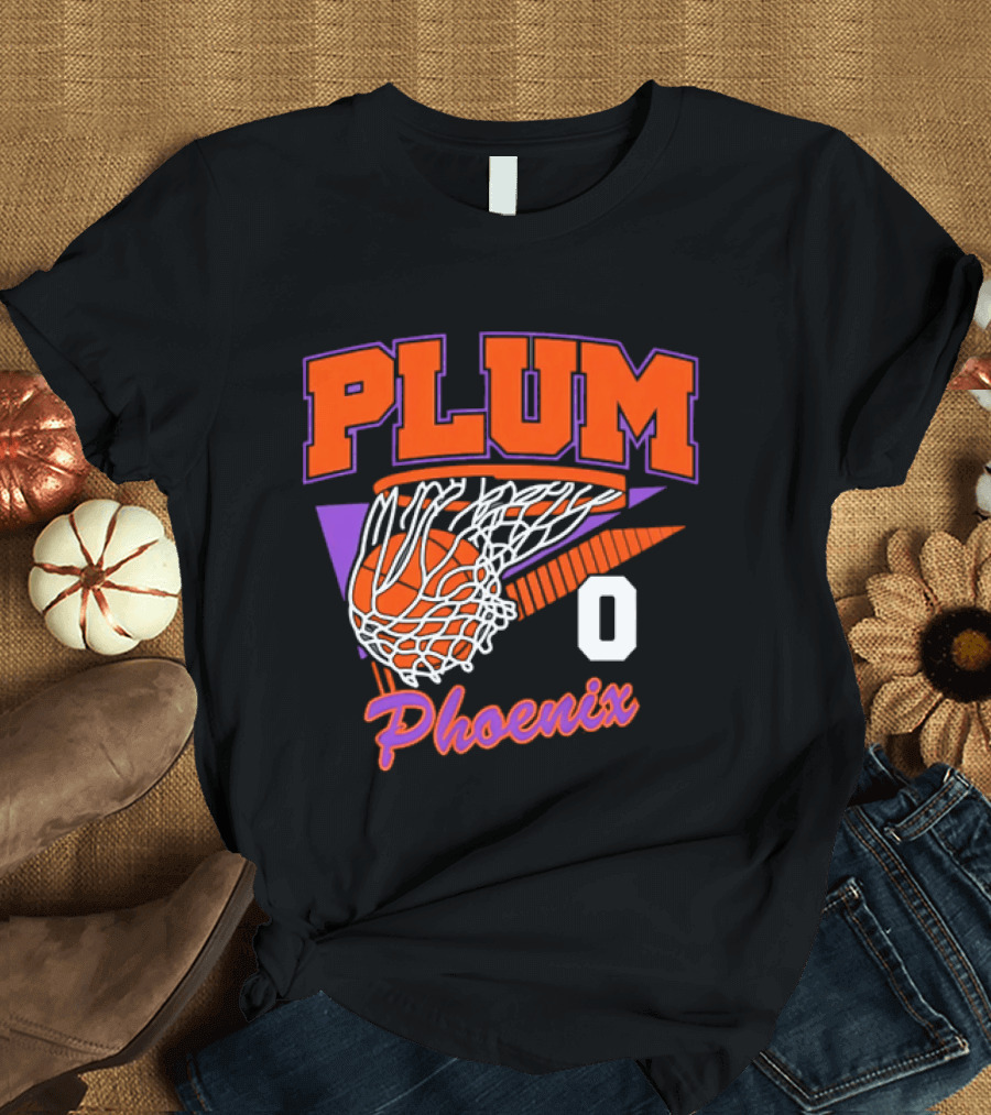 Phoenix Suns Plum Basketball Hoop Net Number 0 T-Shirt