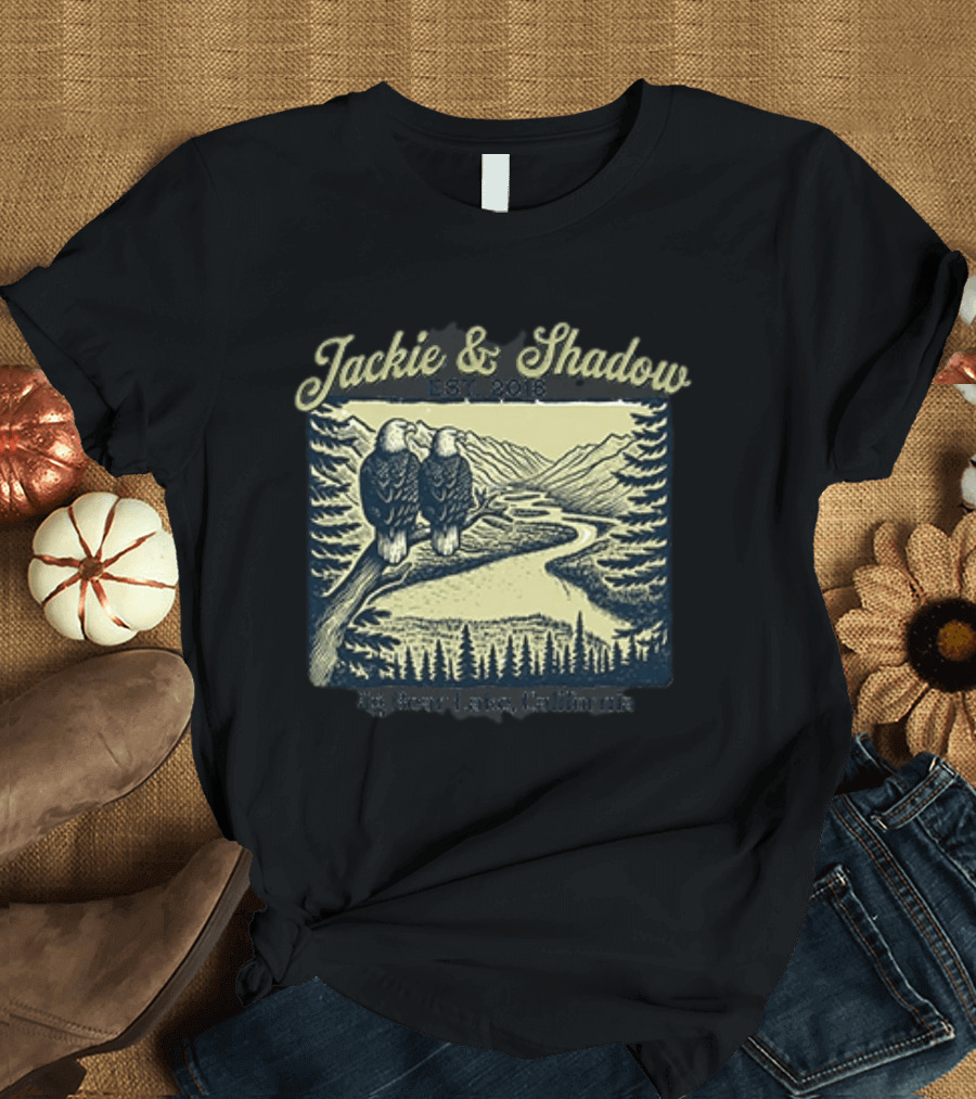 Jackie And Shadow Big Bear Lake Eagles Est 2018 Wildlife Scene T-Shirt