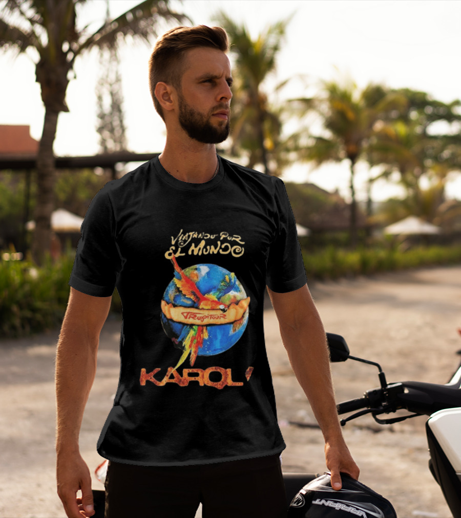 Viajando Por El Mundo Tropitour 2026 Karol G Dates T-Shirt