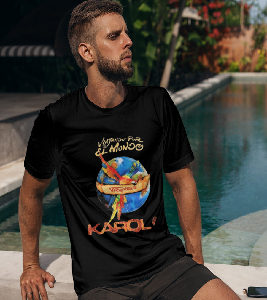Viajando Por El Mundo Tropitour 2026 Karol G Dates T-Shirt