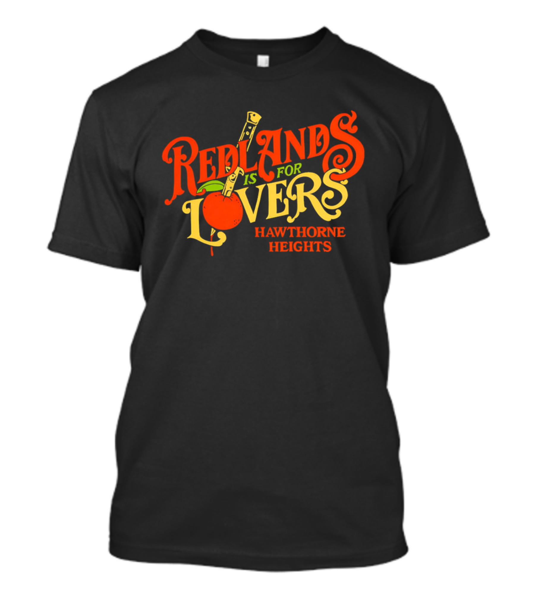 Redlands Is For Lovers Hawthorne Heights Orange Knife T-Shirt