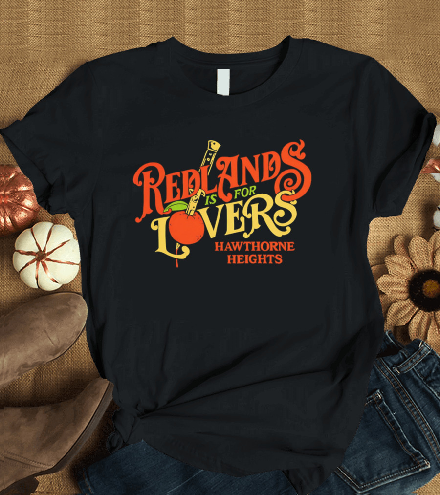 Redlands Is For Lovers Hawthorne Heights Orange Knife T-Shirt