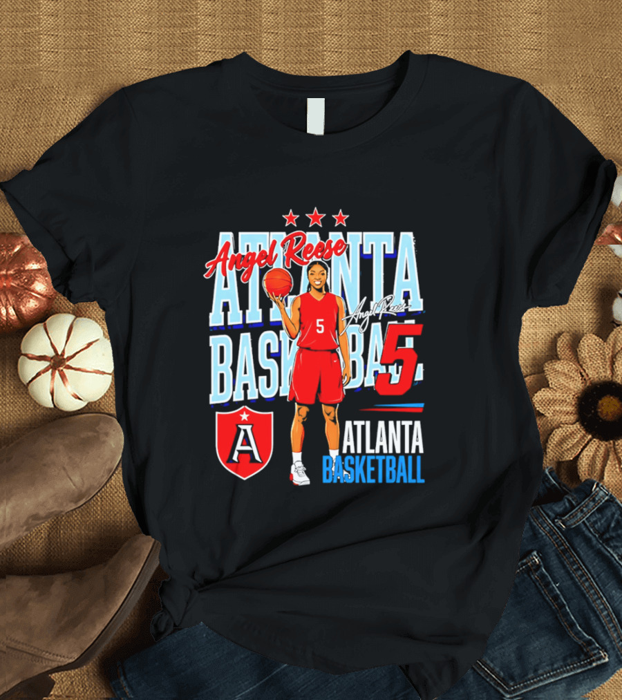 Angel Reese Atlanta Basketball Number 5 T-Shirt