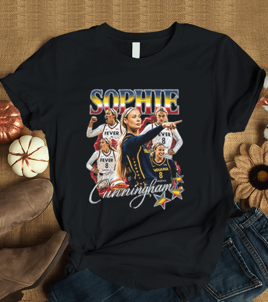 Sophie Cunningham Fever Indiana Basketball Stars T-Shirt