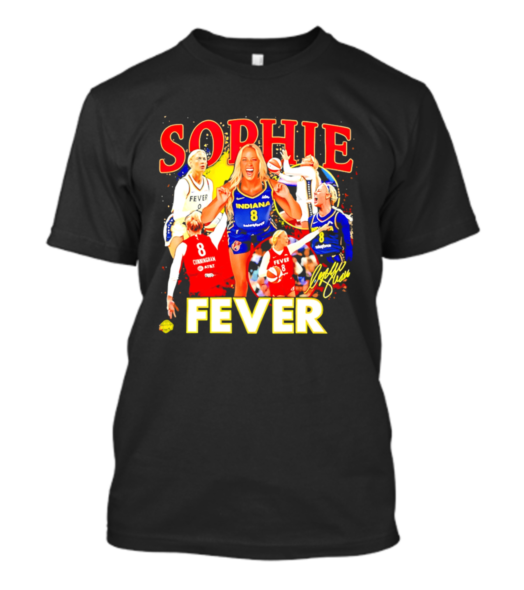 Sophie Cunningham Indiana Fever 8 Basketball Star T-Shirt