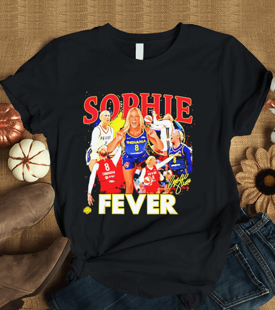 Sophie Cunningham Indiana Fever 8 Basketball Star T-Shirt