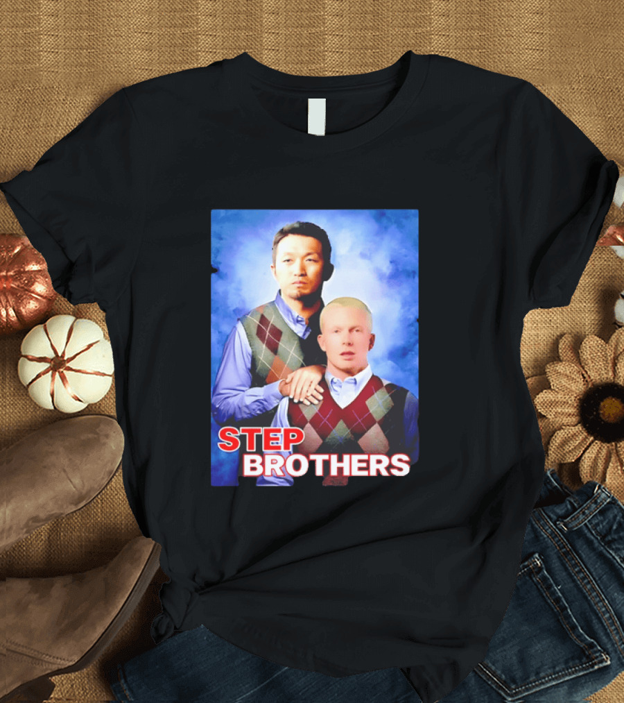 Step Brothers Two Men Argyle Vests Blue T-Shirt