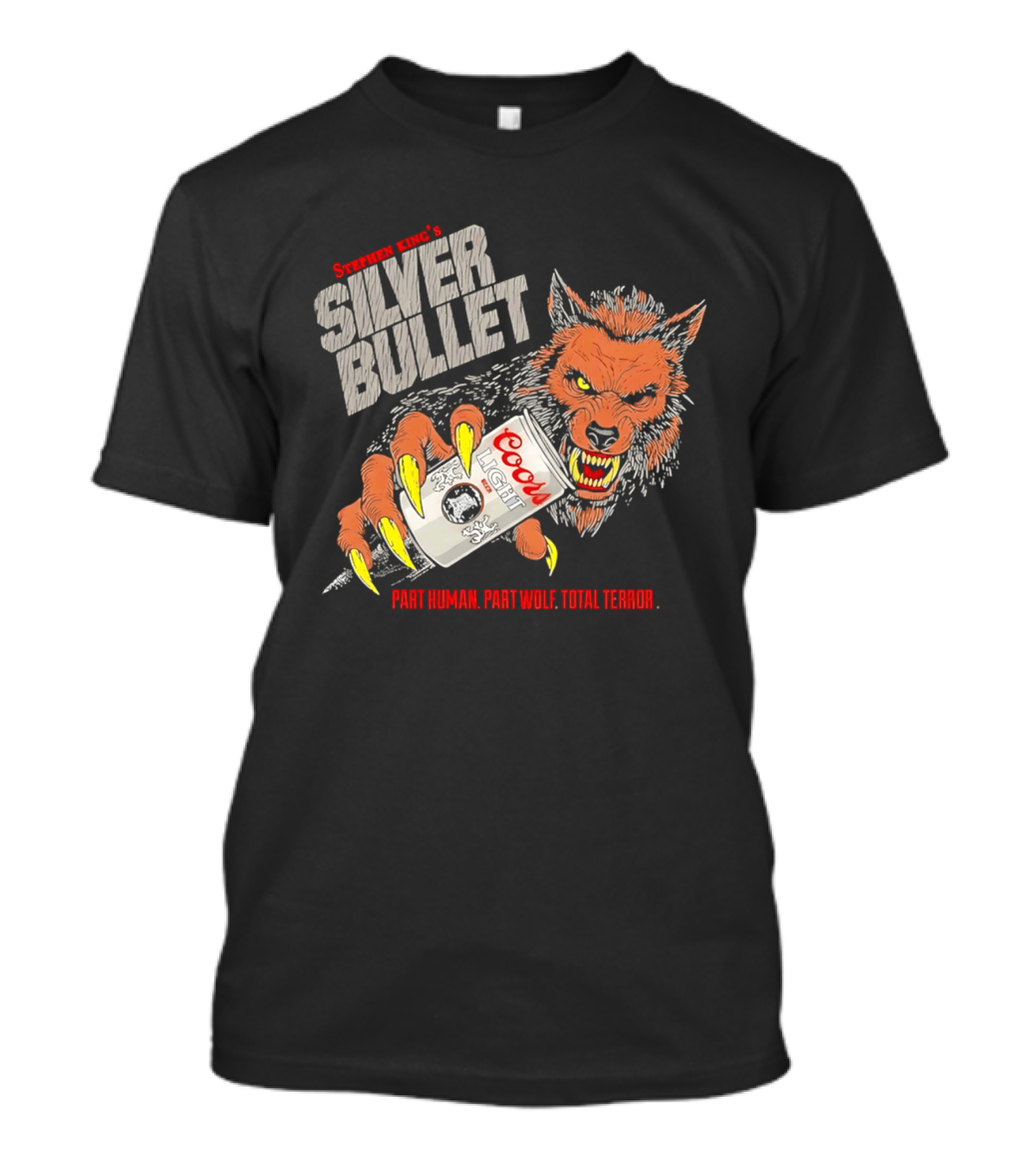 Stephen King's Silver Bullet Coors Part Human Part Wolf Total Terror T-Shirt
