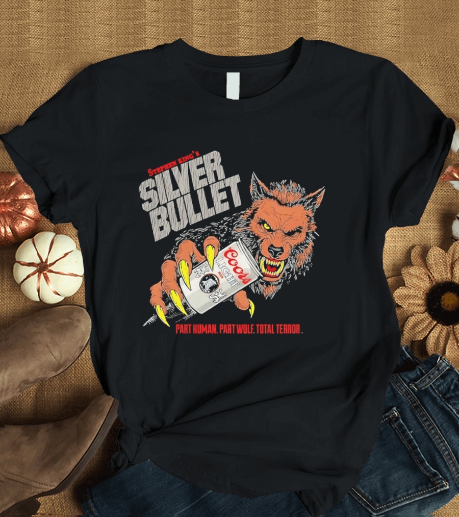 Stephen King's Silver Bullet Coors Part Human Part Wolf Total Terror T-Shirt