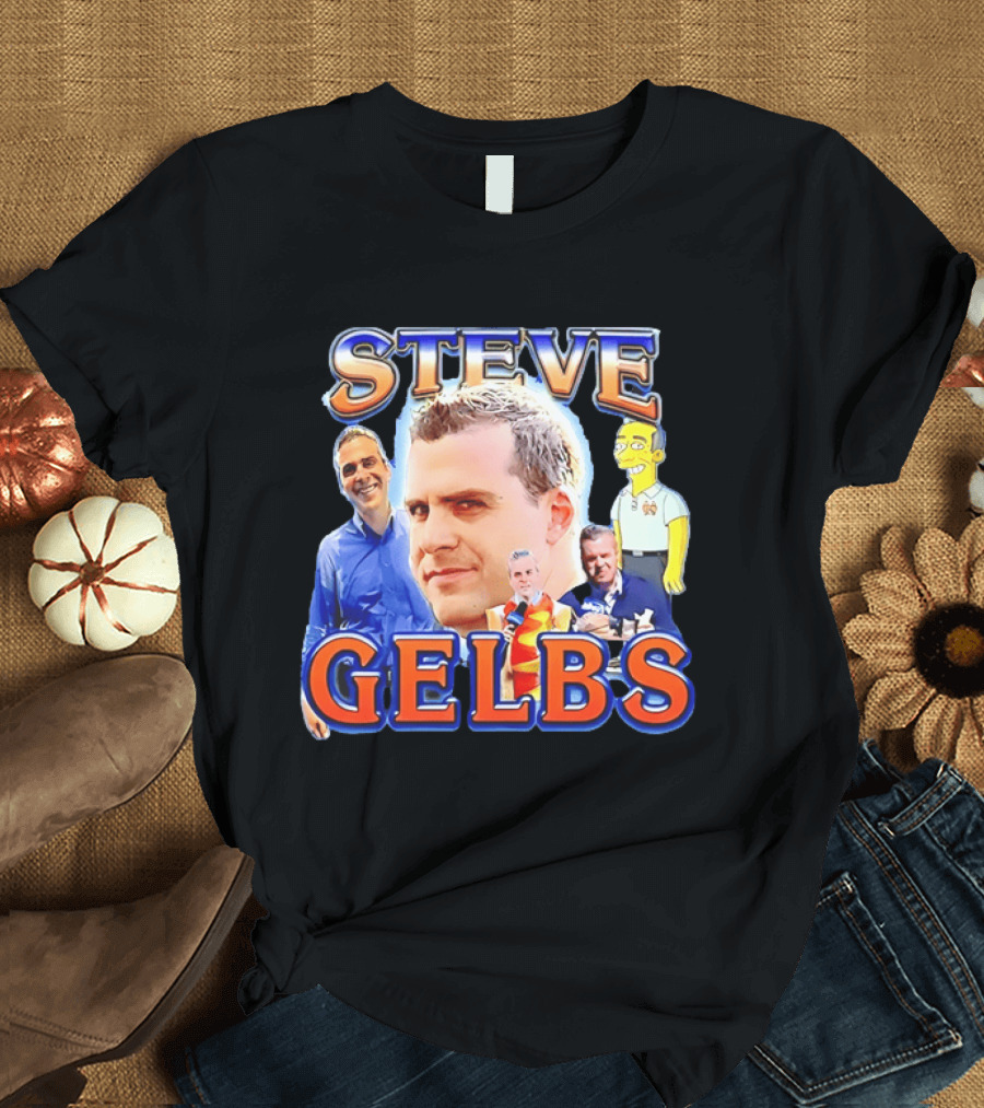 Steve Gelbs Bootleg Photo Collage Simpsonized Cartoon Hot Dog Suit T-Shirt