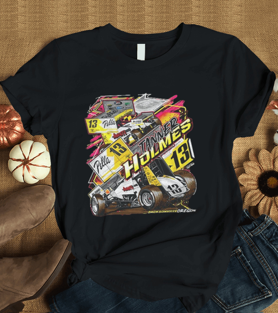 Tanner Holmes Sprint Car Racing Number 13 Pella Jacksonville Oregon T-Shirt