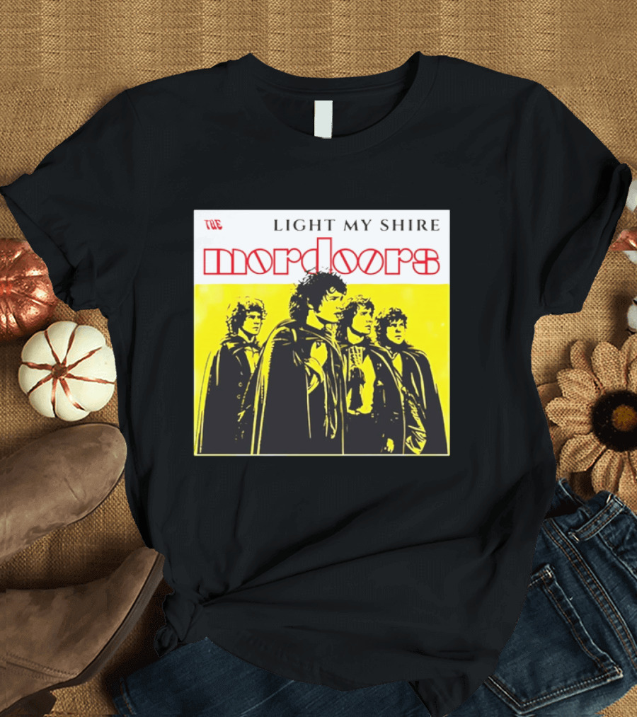 The Light My Shire Mordoors Four Hobbits Cloaks Yellow T-Shirt