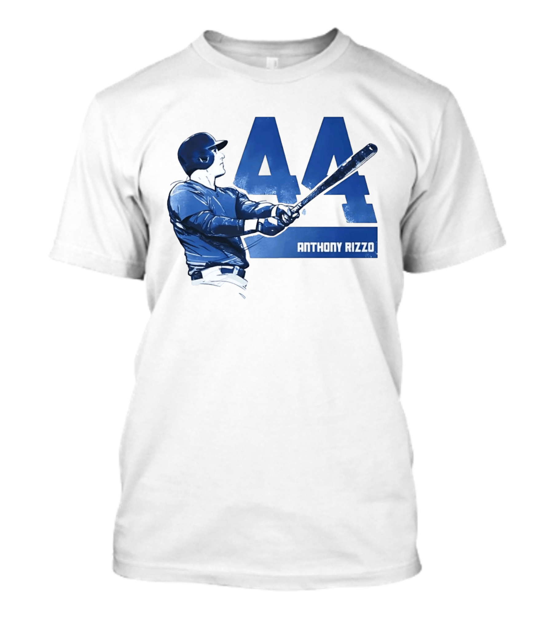 Anthony Rizzo 44 Swinging Blue Baseball Batter T-Shirt