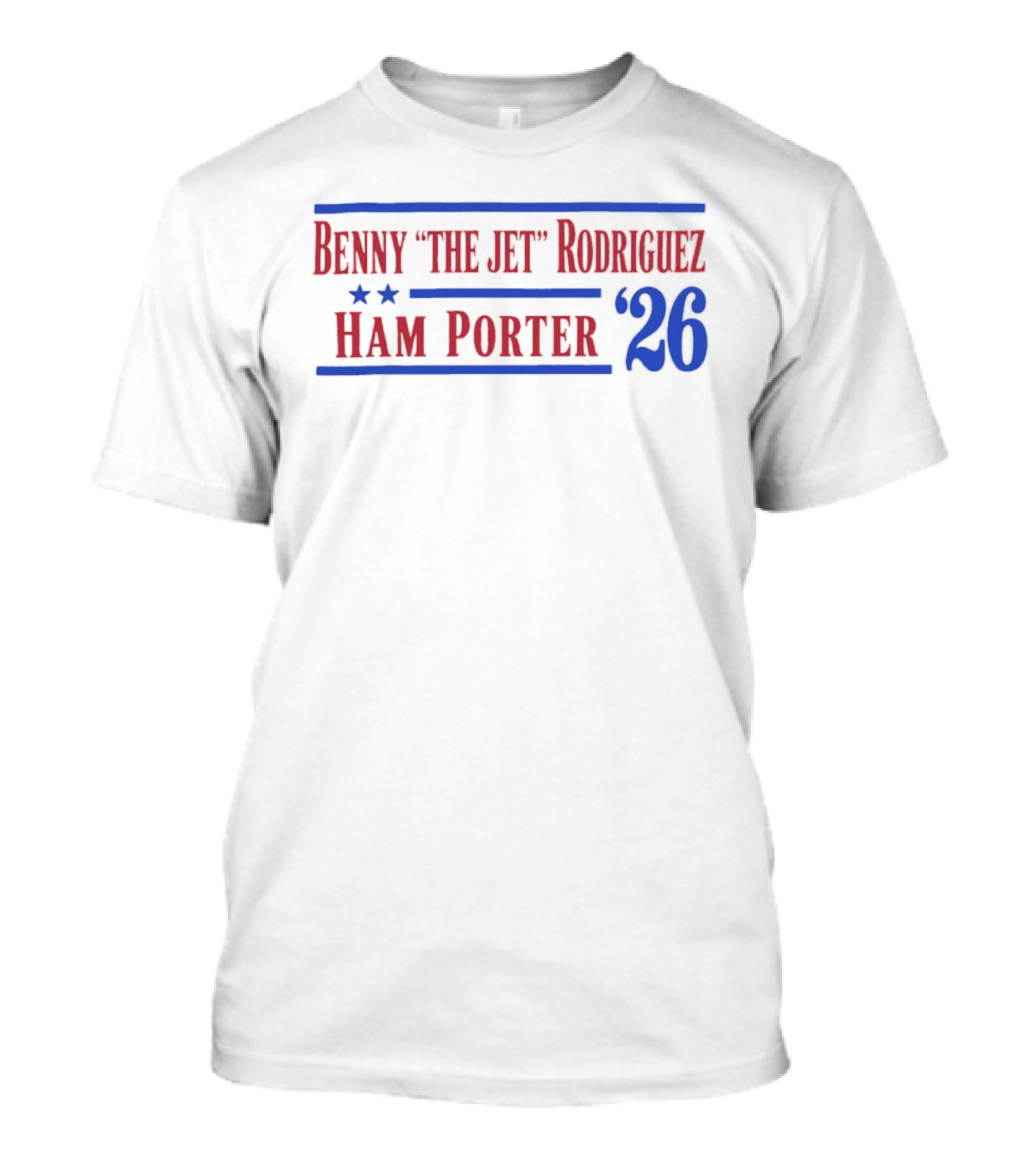 Benny The Jet Rodriguez Ham Porter 26 Stars Blue Lines T-Shirt