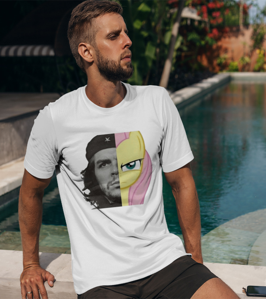Che Guevara Fluttershy Crossover Fusion Face Mashup T-Shirt