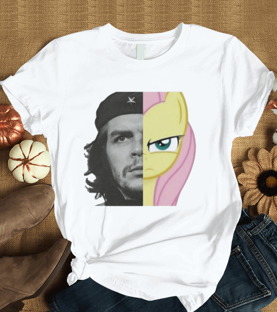Che Guevara Fluttershy Crossover Fusion Face Mashup T-Shirt