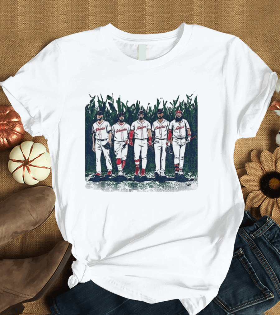 Iowa Cornfield Philadelphia Phillies Baseball Is This Heaven T-Shirt