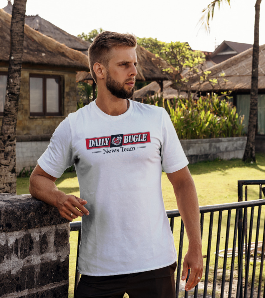 Daily Bugle News Team Logo With Iconic Newspaper T-Shirt