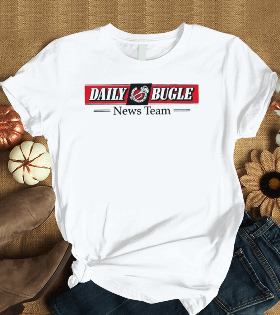 Daily Bugle News Team Logo With Iconic Newspaper T-Shirt