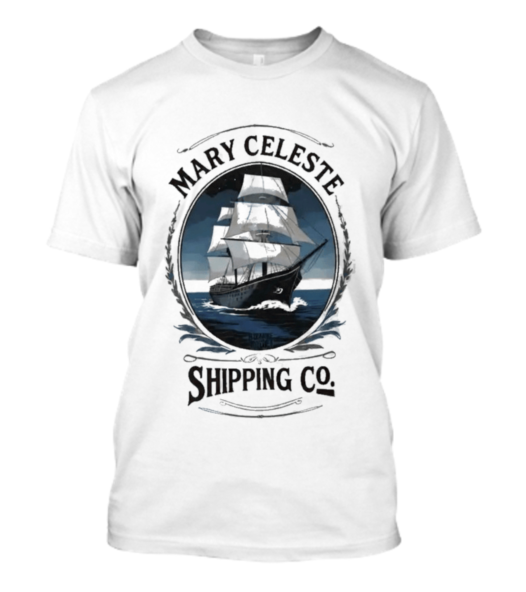 Mary Celeste Shipping Co Sailboat Ocean Adventure T-Shirt