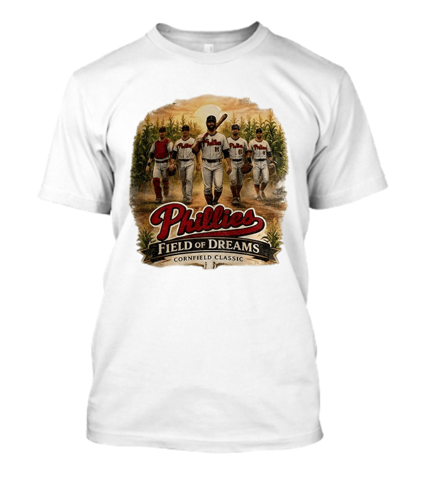 Phillies Field Of Dreams Cornfield Classic Vintage Baseball Magic T-Shirt