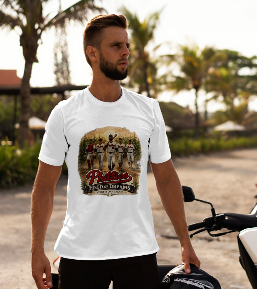 Phillies Field Of Dreams Cornfield Classic Vintage Baseball Magic T-Shirt