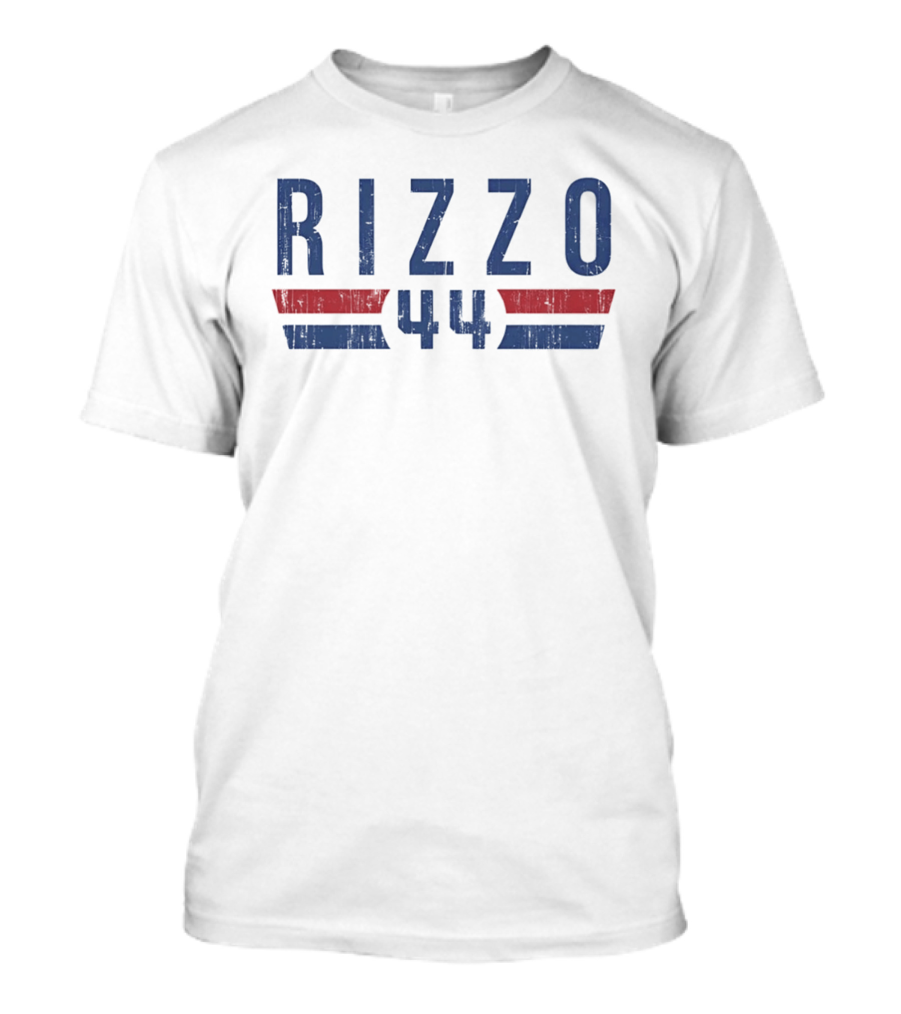 Rizzo 44 Distressed Tall Red Blue Wing Stripes T-Shirt