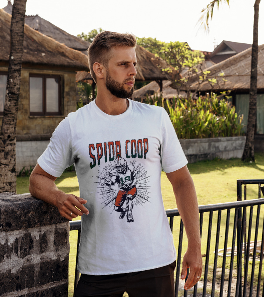 Spida Coop Miami Hurricanes Football Player Web T-Shirt