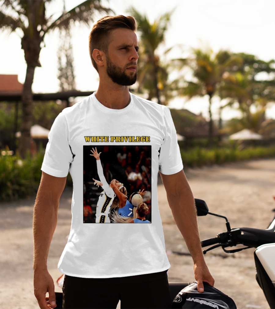 WHITE PRIVILEGE Sophie Cunningham DiJonai Carrington Basketball Confrontation T-Shirt