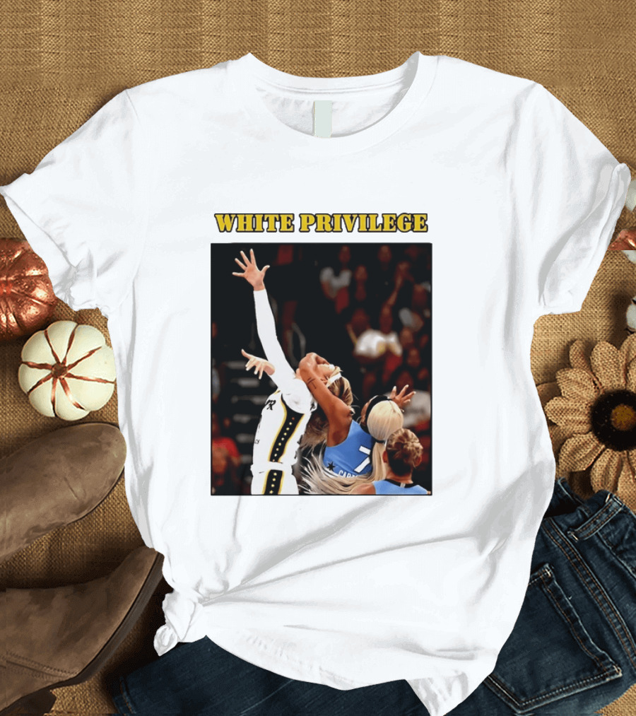 WHITE PRIVILEGE Sophie Cunningham DiJonai Carrington Basketball Confrontation T-Shirt